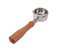 ZASCHMOY Enhance Coffee Extraction with 58mm Stainless Steel 3 Ears Bottomless Portafilter - Fit for Barsetto C1 Coffee Machines with Red Rosewood Handle (Style 4)