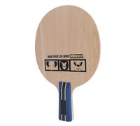 ZASCHMOY Enhance Your Child's Game with Our 5-Layer Pure Wood Kids Table Tennis Racket Paddle - Blue Handle, Animal Patterns, Good for Indoor and Outdoor Play (Penhold Short Handle)