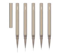 ZASCHMOY Ergonomic Nail Art Pen with Non-Slip Grip for Precise Detailing - Reliable Nail Art Liner Brushes for Fingertip Designs At Home or Salons, 6mm/0.24in (5Pcs)