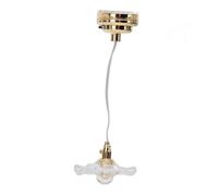 ZASCHMOY Exquisite 1:12 & 1:6 Miniature Dollhouse Ceiling Lamp - Transparent Glass Round Bulb Lighting for Authentic Dollhouse Decor (Transparent)