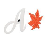 ZASCHMOY Eye-Catching Beach Bag Decorative Charms - 2Pcs Silicone Letter A+Daisy Insert Accessories for Personalized Alphabet Lettering (Letter A+Maple Leaf)