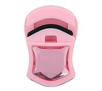 ZASCHMOY Eyelash Curler, Mini Eye Lash Curler with Replaceable Soft Rubber Pad for All Eyelashes, Portable ABS Material, 3 Colors Pink Red (Powder)