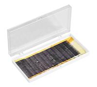 ZASCHMOY False Eyebrow, Soft Comfortable Fiber Extensions Black 0.1mm, Reusable Easy to Apply with Plastic Box, for Eyebrow Extension 9mm 10mm 11mm (10mm)