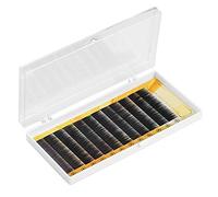 ZASCHMOY False Eyebrow, Soft Comfortable Fiber Extensions Black 0.1mm, Reusable Easy to Apply with Plastic Box, for Eyebrow Extension 9mm 10mm 11mm (i eat)