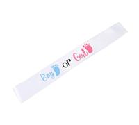 ZASCHMOY Fashionable Gender Reveal Sash in Blue and Pink - Boy or Girl Shoulder Strap for Baby Shower Party - Premium Satin Ribbon Decoration for New Parents