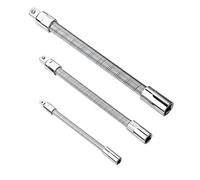 ZASCHMOY Flexible Extension Drill Bit, 3Pcs Chrome Plated Steel Universal Shaft Extender with Super Elastic Bending, for Computer Cases Electrical Cabinets Furniture