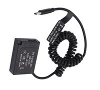 ZASCHMOY Full Decoding Dummy Battery DC Coupler for LP-E17 Cameras with Type C Input - Compatible with RP, 760D, 750D, 800D, R8, 200D, and More