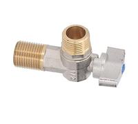 ZASCHMOY G1/2 Thread Brass Valve - Large Cold & Hot Water Angle Stop Valve for Kitchen & Bathroom 1/2 Inch (Blue)