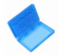 ZASCHMOY Game Card Storage Box for 3DS/DSL/DSI/LL - Eco-Friendly PP Material, Holds 22 Cartridges + SD/TF Cards, Portable Design (Blue)