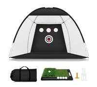 ZASCHMOY Golf Practice Net, 10ft Portable Golf Hitting Net with Target Mat for Backyard Driving Chipping Swing Training, Easy to Set Up (3 Meter Set)