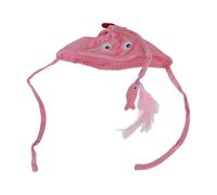 ZASCHMOY Head Mounted Cat Toy, Pink Dinosaur Interactive Teaser Stick with Hook Design, for Indoor Cat Playing Small Animals, for Neck Circumference of 9.45-11.81in