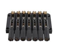 ZASCHMOY Headless Bridge Replacement 7 Strings Alloy Steel with Brass Finishing for Electric Guitars - Perfect for Musicians Seeking Superior Tone and Aesthetic (GA1126)