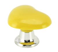 ZASCHMOY Heart Shaped Toilet Tank Button - Nail Friendly Toilet Push Button for Easy Flushing - Stylish Bathroom Accessory - Easy Install, Durable Plastic - Perfect for Home Decor (Yellow)