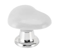 ZASCHMOY Heart Shaped Toilet Tank Button - Nail Friendly Toilet Push Button for Easy Flushing - Stylish Bathroom Accessory - Easy Install, Durable Plastic - Perfect for Home Decor (White)