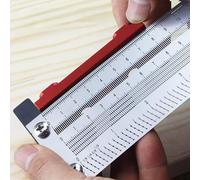 ZASCHMOY High Precision T Type Hole Ruler Woodworking Scribing Marking Tool 400mm Stainless Steel Line Carpenter Measuring Instrument for Woodworking Projects (300mm)