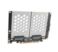 ZASCHMOY High-Speed U.2 Dual SSD Adapter Card for PCIe 4.0 - SFF8639 Split Card Supports 2.5 Inch NVME Hard Drives with Easy Installation