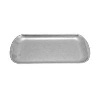 ZASCHMOY Industrial Style Stainless Steel Rectangular Plate Tray with Vintage Matte Finish for Tea & Dessert - 10.6x5.9x0.6in (33 * 16.5 * 1.5cm)