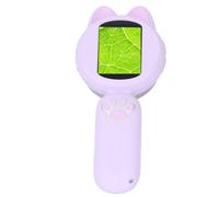 ZASCHMOY Kids Digital Microscope with HD IPS Screen and Built-In Memory | Portable Handheld Magnifying Glass with 3 Gears LED Light | Blue, Good for Outdoor Adventures (Violet)