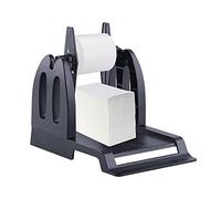 ZASCHMOY Label Holder Dispenser for Thermal Printer Compatible with 4x4 4x2 4x1 3x2 2.25x1.25 2x1 Labels Roll Paper 220mm Fan-Fold 185mm ABS Detachable Design Compact Size (Black)