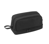 ZASCHMOY Large Capacity Pencil, Cute Pencil Pouch with Easy Grip Handle and 2 Mesh Pockets for School Office Home Storage, Stationery Organizer for Students Artists (Black)