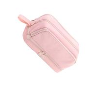 ZASCHMOY Large Capacity Pencil, Cute Pencil Pouch with Easy Grip Handle and 2 Mesh Pockets for School Office Home Storage, Stationery Organizer for Students Artists (Pink)