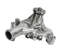 ZASCHMOY Long Water Pump High Volume Engine Water Pump Replacement for SB 283 327 350 383 400 V8 Engines - Polished Aluminum Design (Polished)