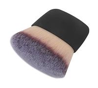 ZASCHMOY Makeup Brush Fiber Hair Soft Fine No Harm to Skin Super Capacity Grasp Powder High Elasticity Wet Dry Dual Use Short with Cream for Beginners Artist (Black)