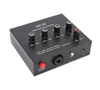 ZASCHMOY Microphone Preamp 3.5mm/6.5mm/XLR Input Output 60dB Gain Condenser & Dynamic Mic Preamplifier with 48V Phantom Power for Professional Recording