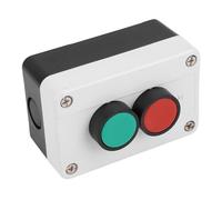 ZASCHMOY Momentary Push Button Switch Station - NO NC Red Green Push Button Switch Box for Start Stop Control in Workshop and Construction
