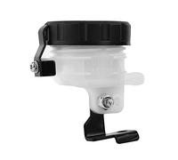 ZASCHMOY Motorcycle Brake Reservoir Front Fluid Bottle with Black Iron Bracket - Durable Plastic Clutch Oil Cup Suitable for Any Motorcycle with Master Cylinder