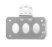 ZASCHMOY Motorcycle License Mount Plate Holder Bracket Side Mounted Tail Light Aluminum Alloy Frame Silver (B(silver))