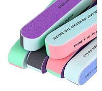 ZASCHMOY Nail Art Manicure Shiner Buffer Sanding Files Set 6 Pcs for Nail Care Portable On-The-Go Nail Finishing Tool (Assorted Color)