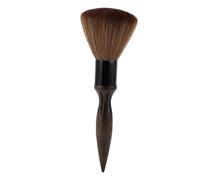 ZASCHMOY Neck Brush with Soft Hair Removal Fibers for Quick Facial Removal, Solid Wood Handle, Electroplated Finish, 9.25-inch Size, a Salon essential. (A)