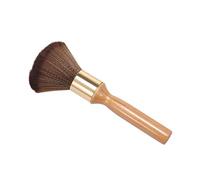 ZASCHMOY Neck Duster Brush Large Soft Bristles Long Wooden Handle for Barbers Hair Stylists with Metal Ring Dense Fiber Hair