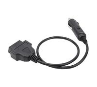 ZASCHMOY OBD2 ECU Emergency Power Supply Cable Adapter with Cigarette Lighter Connector, 12V OBD Female to Car Cable Adapter, Premium ABS Material for Seamless Performance