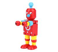 ZASCHMOY Personality Cute Wooden Robot Toys with Flexible Movement, Learning & Educational Kids Robot Toys in Red, Non- Wooden Material for Children (Red)