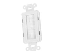 ZASCHMOY Plastic Anti-Dust Brush Wall Plate - Easy Installation for Multimedia Cables - Direct Wall Access - Standard Fit for Plaster and Stud Walls - Multiple Size Options Available (Stand-up)