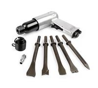 ZASCHMOY Pneumatic Shovel, Industrial Pneumatic Chisel with Air Pressure Adjustment Switch and Inlet, for Casting Sand Cleaning, Welding Slag Removal and Stone Concret (Round Handle)