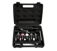 ZASCHMOY Portable Pneumatic Grind Tool 1/4in Air Grinding Machine Mini Engraving Tool Handheld Polishing Machine with 3mm & 6mm Chucks for Polishing Grinding Engraving (Set B)