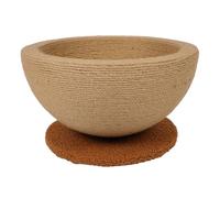 ZASCHMOY Premium Sisal Cat Scratcher Bowl Bed - 2 in 1 Cat Scratching Board and Resting Lounge - Handwoven Scratch-Resistant Pad for with Balanced Design (Balanced Style (round Bottom))