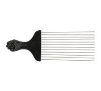 ZASCHMOY Professional Metal Hair Pick Comb for Curly Thick Hair - Ergonomic Plastic Handle | Detangle and Style Salon Haircuts