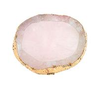 ZASCHMOY Resin Nail Art Palette, Smooth Professional Texture with Golden Design, for Colors Blending Mixing Foundation Lipsticks Pigments (Roseate)