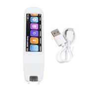 ZASCHMOY Scanning Translator Smart WiFi 2.99in Touchscreen Dual Mic HD Recording Translator Pen 131 Languages Voice Translation Offline Translation Function (White)