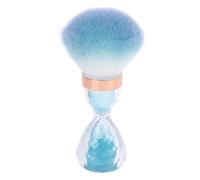 ZASCHMOY Soft Nail Art Dust Cleaner Brush with Handle - Blue Nail Art Dust Powder Remover Brush for Manicure and Makeup - ABS Material and Nylon Bristles Versatile Fluffy Makeup (Blue)