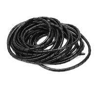 ZASCHMOY Spiral Wire Wrap Cord | Flexible Cable Organizer Management | 10m Long | Black Color | Insulating PVC Material for Wiring Solutions