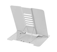 ZASCHMOY Steel Book Holder, Adjustable 6 Angles Bookstand for Reading with Non-Slip Pads, Great for Kids Cookbook Tablet Document Holder