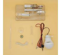 ZASCHMOY Stirling Engine Motor Model Electricity Generator Power Generator Dynamo with Metal Flywheel LED Bulb for Adults Kids Science Experiment Education Toy School Office Decor (Yellow)