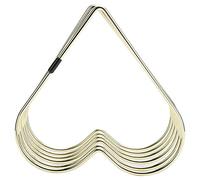 ZASCHMOY Telescopic Desk Book Storage Rack - Heart-Shaped Organizer for Files & Crafts - Durable Iron Construction - Stylish Office Decor - Compact & Practical Design (Gold)