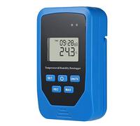 ZASCHMOY Temperature Humidity Data Logger, Simultaneous Recording with Dew Point Heat Index Max Min Values, 80000 Data Capacity for Warehouse Logistics