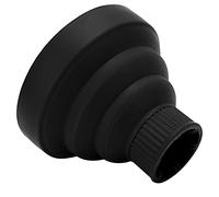 ZASCHMOY Universal Collapsible Hair Dryer Diffuser, Dense Air Outlet for Even Heat Distribution with Soft Silicone, for Hair Dryer 4 5cm 1.6 2in (Black)